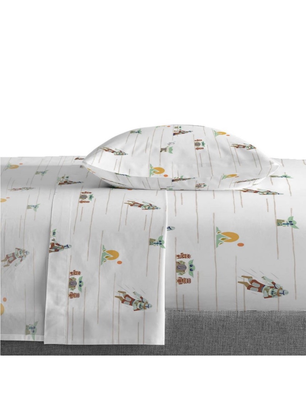 Star Wars The Mandalorian and Grogu 3-Piece Twin Bed Sheet Set